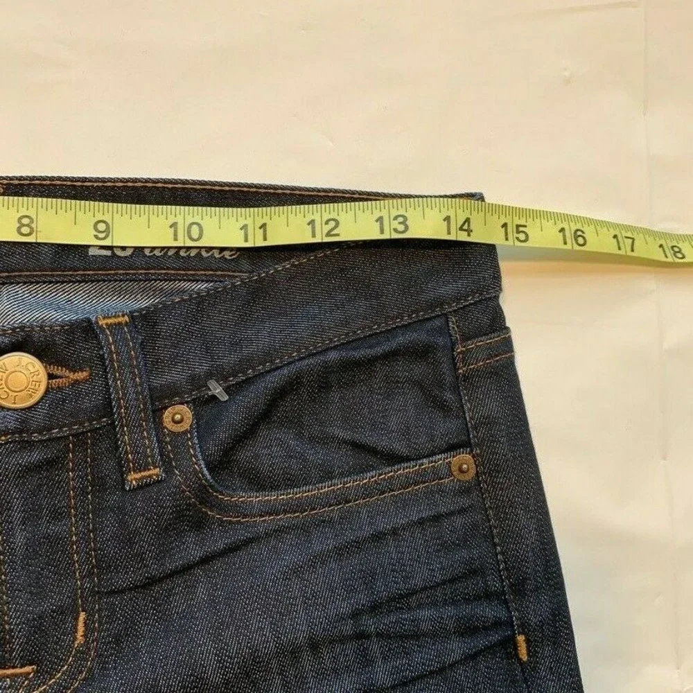 J Crew Toothpick Ankle Jeans Womens 26 (29x28) Skinny Stretch USA Dark Denim NEW